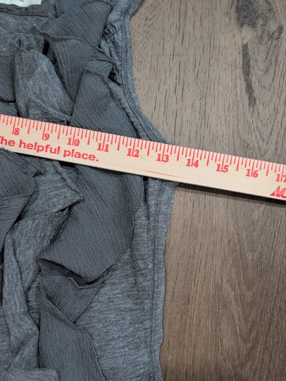 Abercrombie & Fitch Gray Ruffle Racerback Tank - Picture 3 of 7